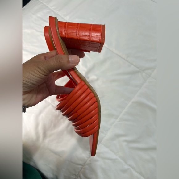 Dolce Vita priana Orange Heeled Mules sandals size 7.5 - Picture 6 of 13